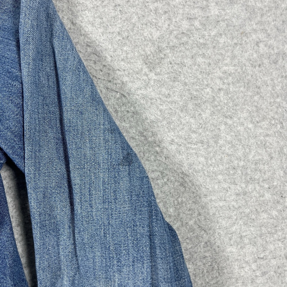 Vintage Levis Shirt Mens Small Blue Denim Western Orange Tab 70s Button Up Read - Picture 12 of 14